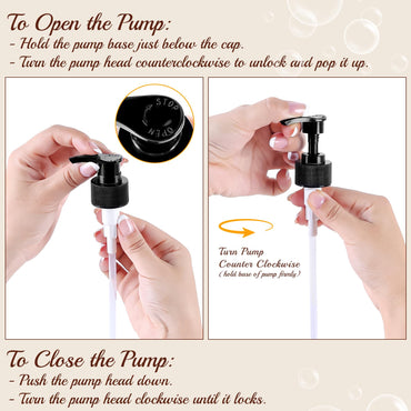 TBWIND 12 Pack Amber Glass Bottles 8oz with Pump Dispensers, Refillable Empty Pump Bottles for Bathroom, Kitchen, Shampoo, Soap, Lotion – Includes 2 Funnels & 12 Labels