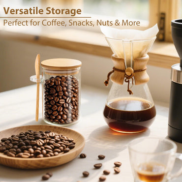 TBWIND 12 Pack 8 oz Round Glass Spice Jars with Lids and Spoons – Airtight Small Spice Containers Set with Labels, Clear Glass Storage Jars for Seasoning, Spices, Kitchen Pantry Organization