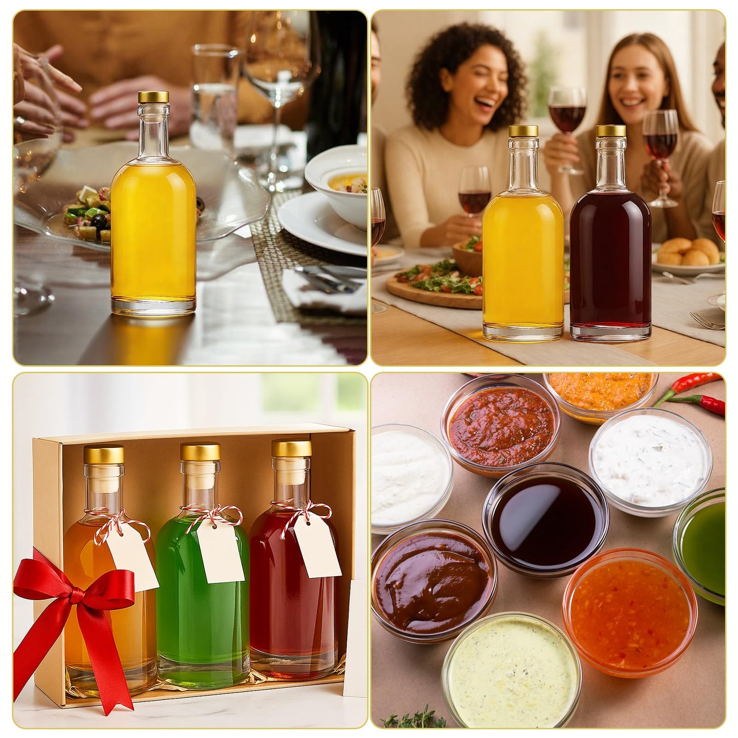 TBWIND 12 oz/375ml Clear Glass Bottles with Cork, 12 Pack Clear Liquor Bottles, Thick Heavy Base Airtight Wine Bottles for Beverages, Liquor, Whiskey, Oil, Vinegar, Wedding Favors & Crafts