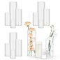 TBWIND 16 Pack Glass Cylinder Vases 4, 6, 8, 10 Inch Tall Clear Flower Vases for Table Centerpieces Wedding Decoration, Hurricane Floating Candle Holder for Party Home Decor