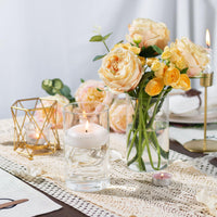 TBWIND 12pcs Glass Cylinder Vases for Centerpieces, 6 Inch Clear Flower Vases for Wedding Decorations and Indoor Home Decor, Hurricane Candle Holder for Table Shelf, Party