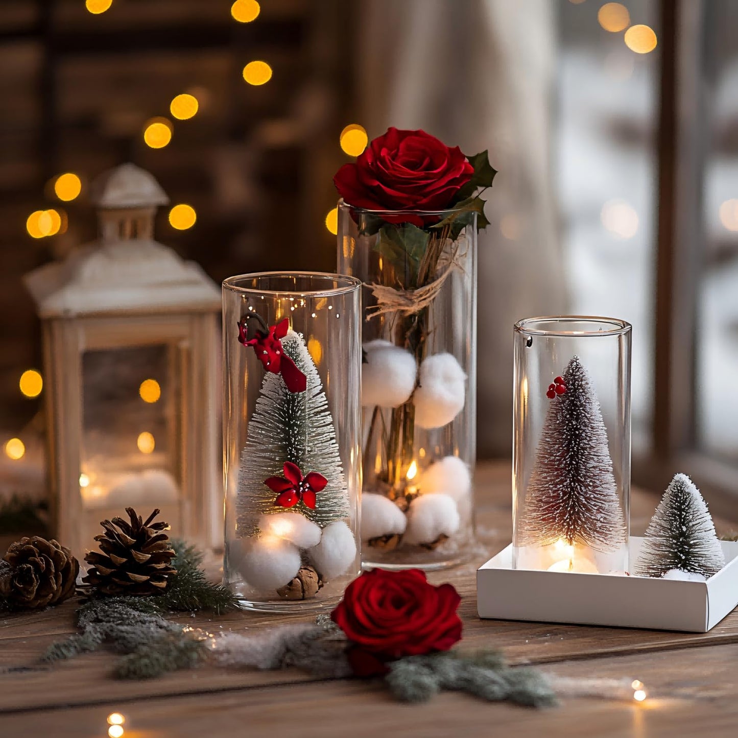 TBWIND 12Pcs Glass Cylinder Vases 8 Inch Tall Clear Flower Vases for Centerpieces Wedding Decoration, Hurricane Floating Candle Holder for Party Table Home Decor