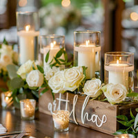 TBWIND 12 Pack Glass Cylinder Vases 4, 8, 12 Inch Tall Clear Vases for Centerpieces Wedding Decoration, Clear Glass Flower Vases Hurricane Floating Candle Holder for Party Table Home Decor