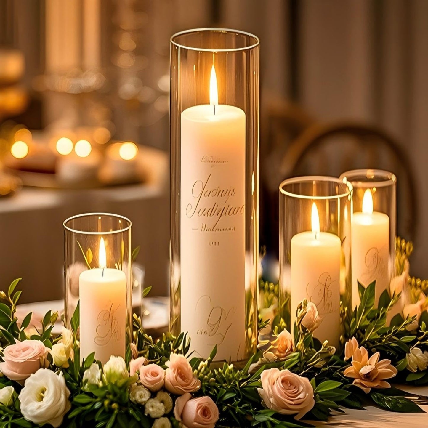 TBWIND 12Pcs Glass Cylinder Vases 12 Inch Tall Clear Flower Vases for Centerpieces Wedding Decoration, Hurricane Floating Candle Holder for Party Table Home Decor