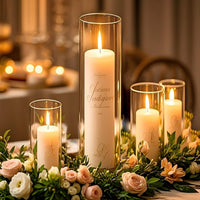 TBWIND 12Pcs Glass Cylinder Vases 12 Inch Tall Clear Flower Vases for Centerpieces Wedding Decoration, Hurricane Floating Candle Holder for Party Table Home Decor