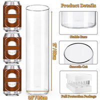 TBWIND 12Pcs Glass Cylinder Vases 12 Inch Tall Clear Flower Vases for Centerpieces Wedding Decoration, Hurricane Floating Candle Holder for Party Table Home Decor