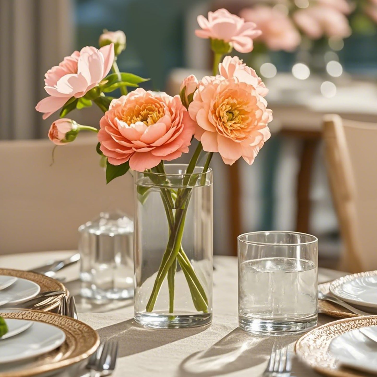 TBWIND 12pcs Glass Cylinder Vases for Centerpieces, 6 Inch Clear Flower Vases for Wedding Decorations and Indoor Home Decor, Hurricane Candle Holder for Table Shelf, Party