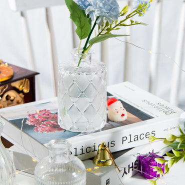 TBWIND Glass Bud Vases Set of 12, Small Vases for Centerpieces, Vintage Mini Vases for Wedding Decor, Clear Glass Bud Vase in Bulk, Office and Home Table Flower Décor