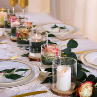 TBWIND 12pcs Small Glass Cylinder Vases for Centerpieces, 4 Inch Clear Flowers Vase for Wedding Decorations, Glass Hurricane Candle Holder for Home Decor Table Centerpiece