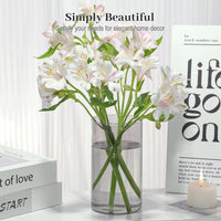 TBWIND 12pcs Glass Gray Cylinder Vases for Centerpieces, 6 Inch Grey Flower Vases for Wedding Decorations, Indoor Home Decor, Hurricane Candle Holder for Table Shelf, Party