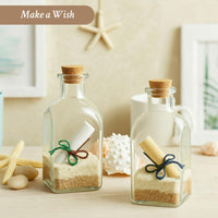 TBWIND 12 Pack 4oz Glass Potion Bottles with Cork, Clear Square-Round Mini Vases, 120ml Jars for Sand Art, Wedding Favors, Spices, DIY Crafts with 4 Funnels