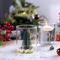 TBWIND 12pcs Small Glass Cylinder Vases for Centerpieces, 4 Inch Clear Flowers Vase for Wedding Decorations, Glass Hurricane Candle Holder for Home Decor Table Centerpiece