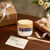 TBWIND 10oz Glass Jars with Bamboo Lids, Spoons, Airtight Overnight Oats Containers, Salad & Yogurt Storage, Mason Jars for Snacks, Spices, Meal Prep – Reusable, 4-Pack