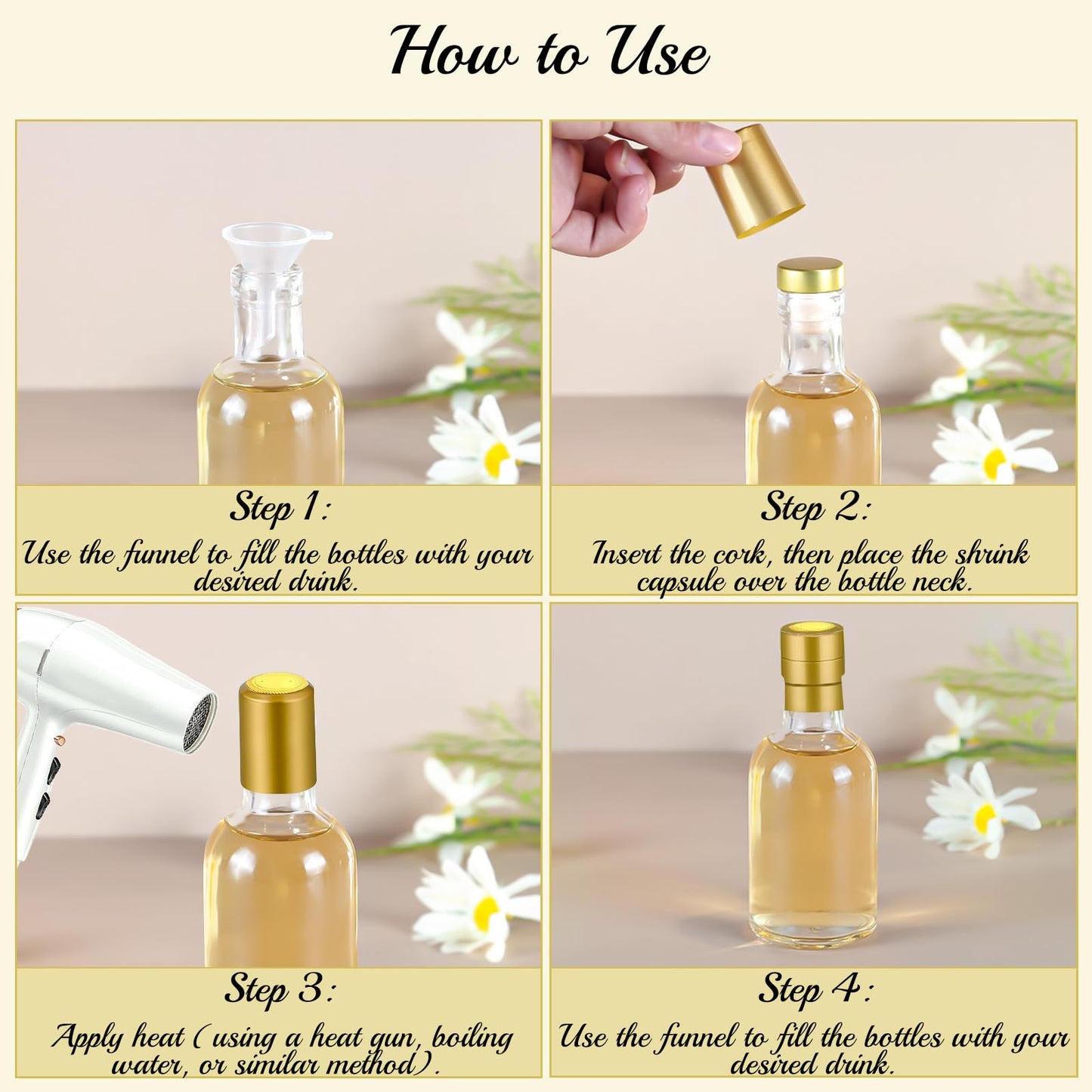 TBWIND 12 Pack 3 oz/100ml Clear Glass Bottles with T-Top Cork Stoppers, Small Liquor Bottles, Airtight Refillable Bottles for Spirits, Juice, Oil, Vinegar, Kombucha, Soda, Bear, Wine