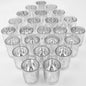 TBWIND 24 Pcs Silver Votive Candle Holders, Speckled Mercury Silver Glass Candle Holder Bulk for Wedding Centerpiece Table Decor, Tea Lights Candle Holder for Valentines Day Decor, Home Decor